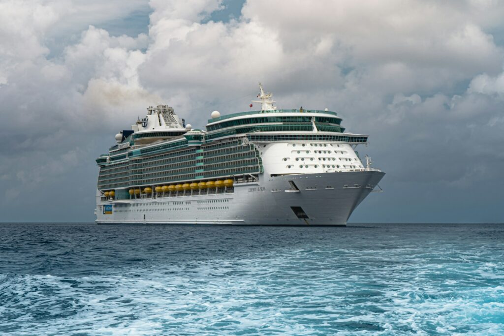 Cruise ship at sea