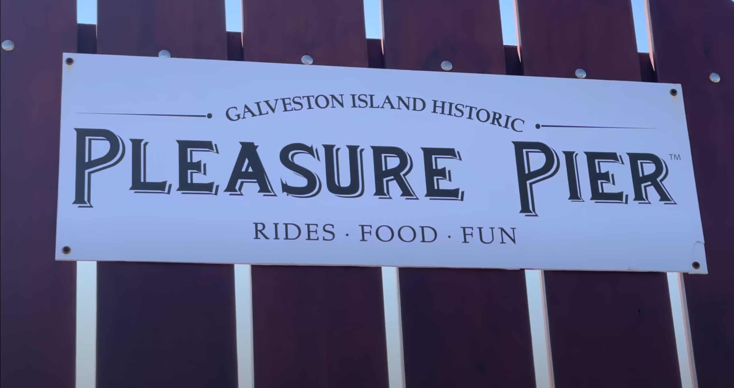 Galveston Island Historic Pleasure Pier Sign