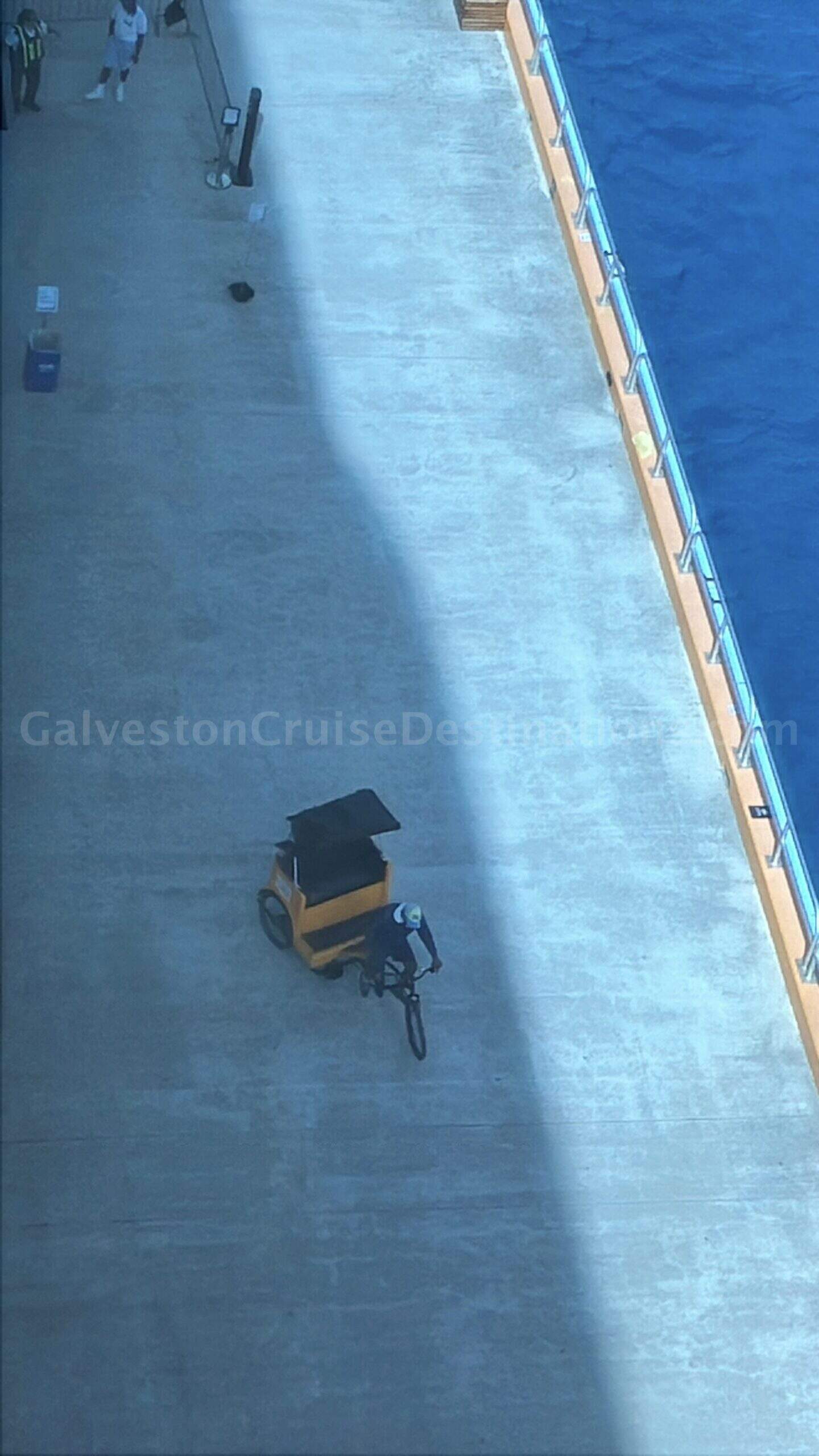 Pedicab leaving Regal Princess Cruise Gateway in Cozumel