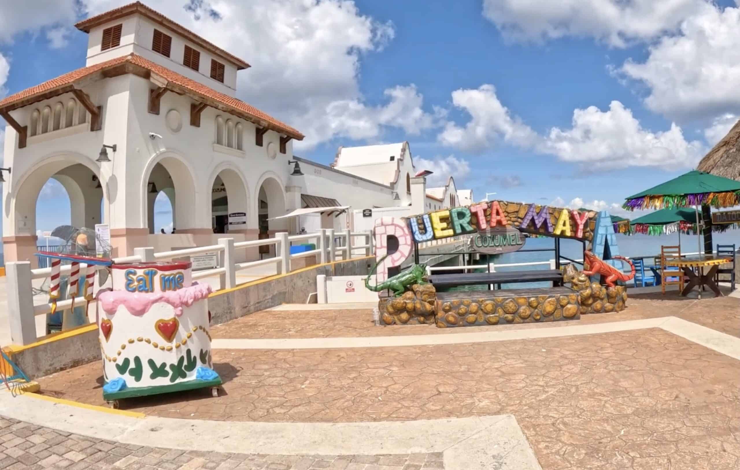 Puerta Maya Cozumel Sign Near DuFry
