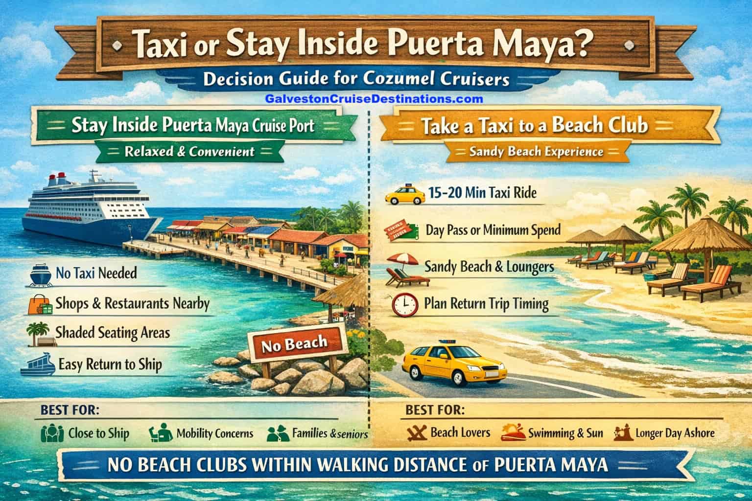 Taxi or StayI Inside Puerta Maya Chart_Galveston_Cruise_Destinations