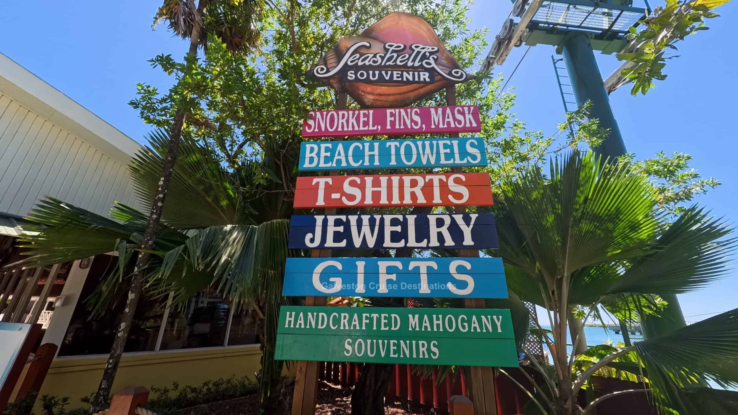Mahogany Bay, Roatan, Honduras Souvenir_Shop Sign